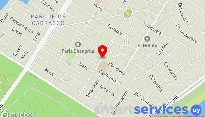 mapa de Parque Carrasco  en Ciudad de la Costa