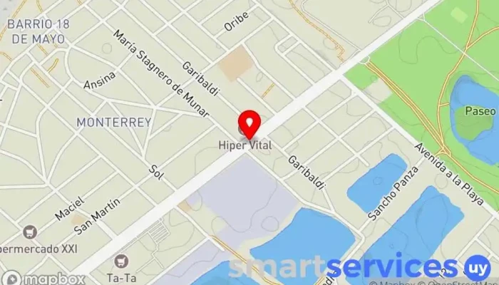 mapa de Paso Carrasco  en Ciudad de la Costa