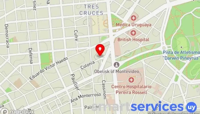 mapa de Perfumería ÍSSIMA Perfumería, Proveedor de productos de belleza, Empresa de trabajo temporal en Montevideo
