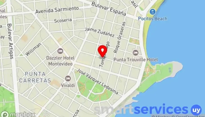 mapa de PERSPECTIVA Meetings & Travel Agencia de viajes en Montevideo