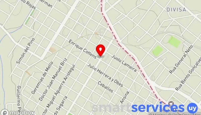 mapa de Pick Up Center UES Rivera Servicio de logística en Rivera