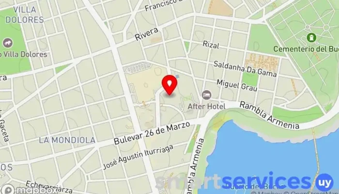 mapa de Piso 40 Club de Ejecutivos de Montevideo Restaurante en Montevideo