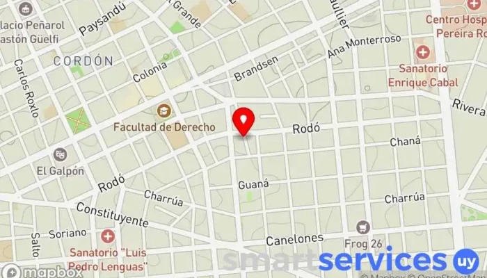 mapa de Plater Neumáticos Tienda de neumáticos en Montevideo