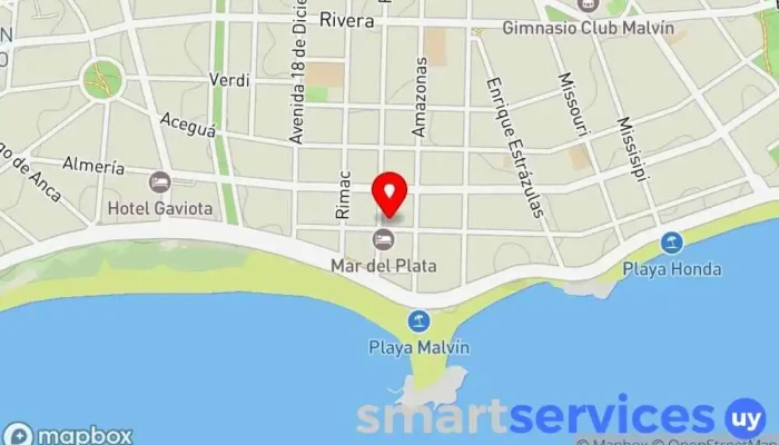 mapa de Play Tour Agencia de viajes en Montevideo