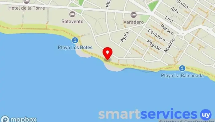mapa de Playa El Cabito Atracción turística en La Paloma