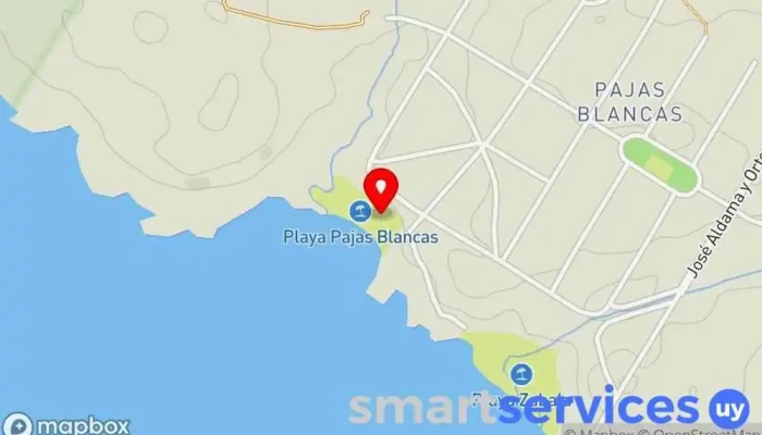 mapa de Playa Pajas Blancas Atracción turística en Montevideo