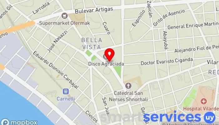 mapa de Portal del Prado Tienda de deportes al aire libre en Montevideo