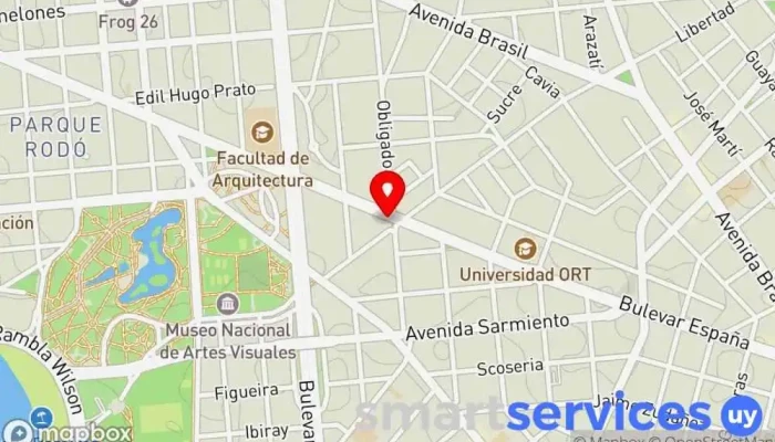 mapa de Proviajes Uruguay Agencia de viajes en Montevideo