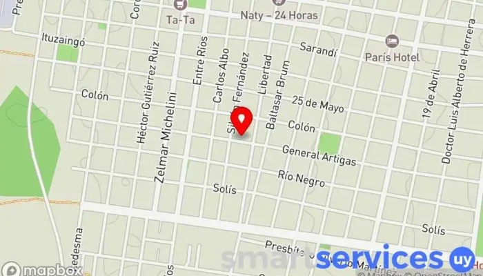 mapa de Publiled - Cartelería Comercial y Pantallas Agencia de publicidad en Paysandú