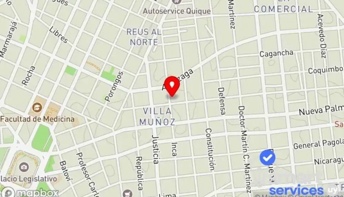 mapa de Puertas Blindex ( Reparación 24 horas y Venta ) Cerrajero en Montevideo