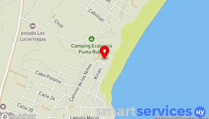 mapa de Punta Pelucas Agencia de alquiler de cabañas en Punta Rubia