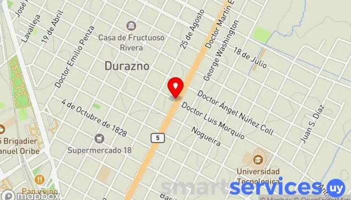 mapa de Purificadores de Agua los Manantiales Proveedor de equipos de ablandamiento de agua en Durazno