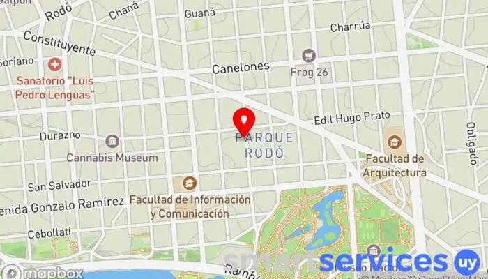 mapa de Quality Travel Agencia de viajes en Montevideo