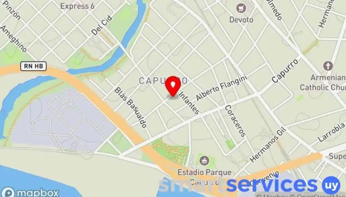 mapa de Quiero Ya Uy PickUp Center  en Montevideo