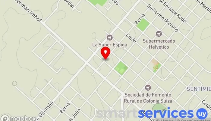 mapa de Quilombo Club nocturno en Nueva Helvecia