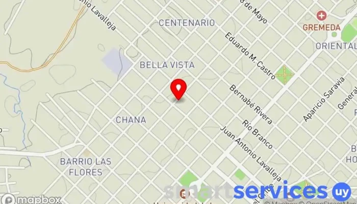 mapa de Rafael Camara REMATADOR Agencia de subastas inmobiliarias en Artigas
