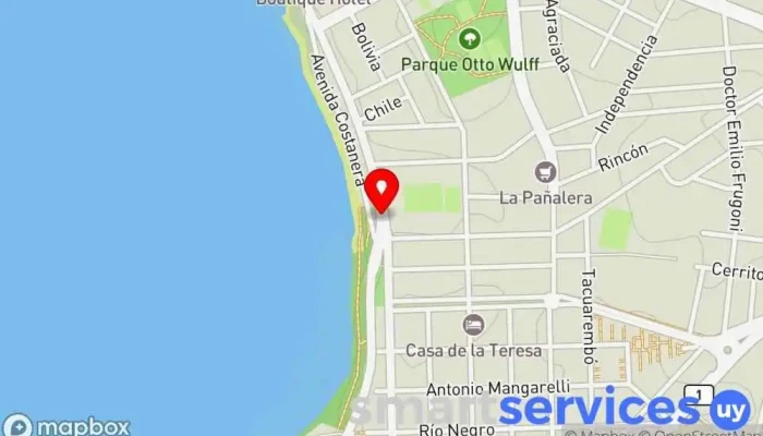 mapa de Rambla Colonia del Sacramento Atracción turística en Col. del Sacramento