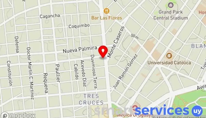 mapa de Randstad Uruguay - Sucursal Uruguay Encargado de contratación, Asesoría laboral, Consultoría de recursos humanos, Agencia de talentos, Empresa de trabajo temporal, Oficina de empleo en Montevideo