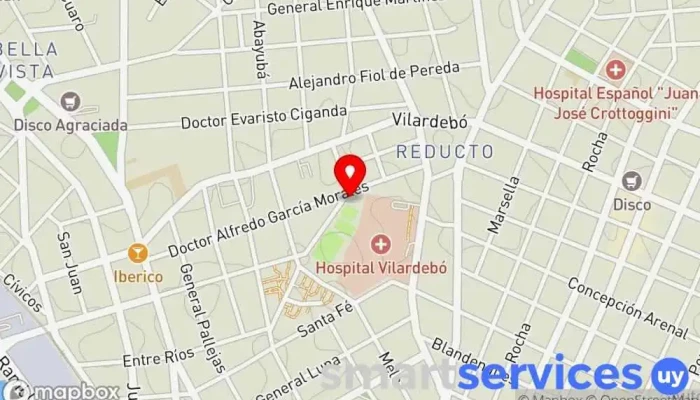 mapa de Reducto  en Montevideo