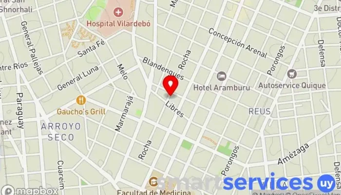 mapa de Remisat (Covi S.A) - Remises and Vans Servicio de transporte en Montevideo