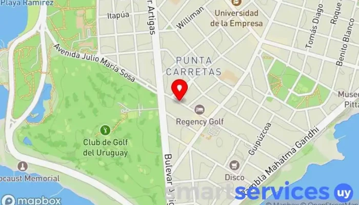 mapa de Remises Pocitos Servicio de transporte en Montevideo