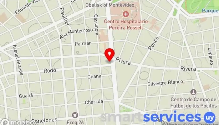 mapa de REVISTA DOSSIER Editorial en Montevideo