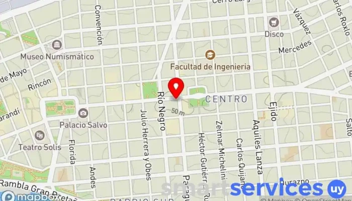 mapa de RK Viajes Agencia de viajes en Montevideo