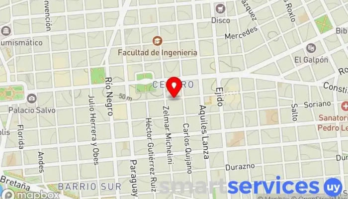 mapa de RMU Travel Agencia de viajes en Montevideo