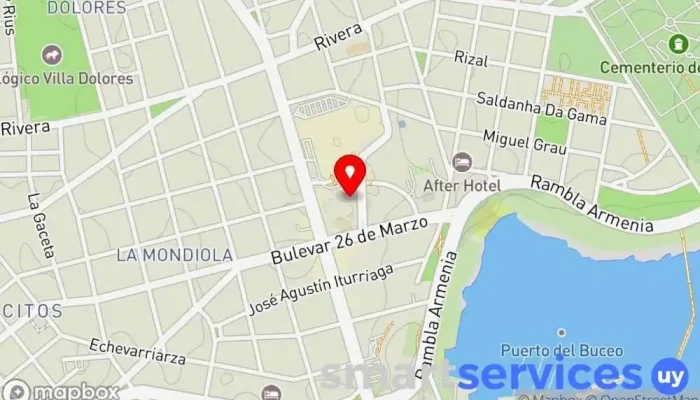 mapa de Rumbos Turismo Internacional Agencia de viajes en Montevideo