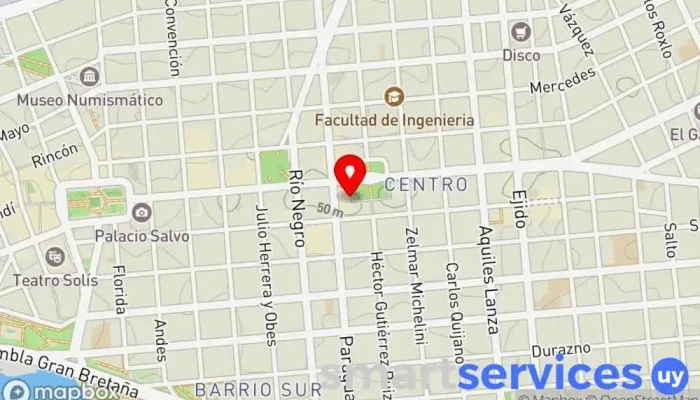 mapa de Rutatur Agencia de viajes en Montevideo