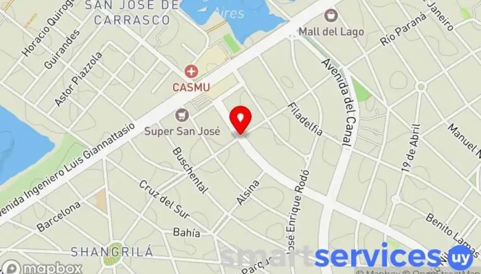 mapa de San José de Carrasco  en Ciudad de la Costa
