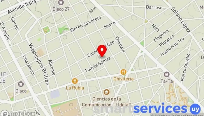 mapa de SC INSTALACIONES ELÉCTRICAS Y SERVICIOS Electricista en Montevideo