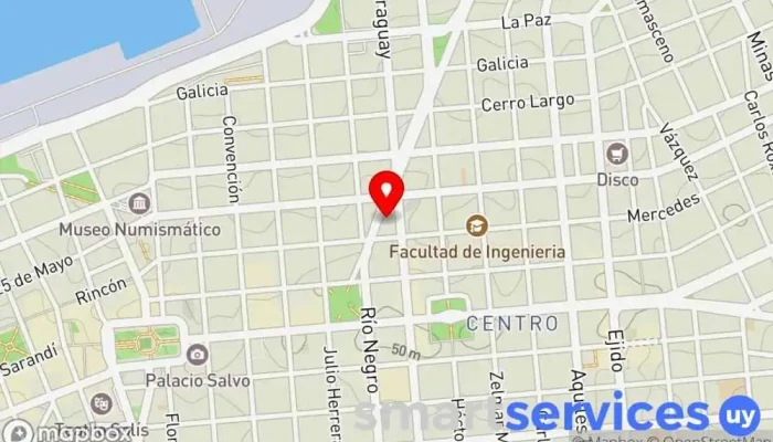 mapa de Sendas Turismo Agencia de viajes en Montevideo