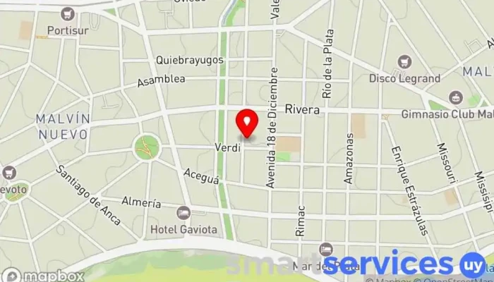 mapa de SEPO - Servicios eléctricos. Electricista en Montevideo