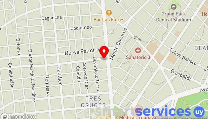 mapa de Servicios Electricos UY Electricista en Montevideo