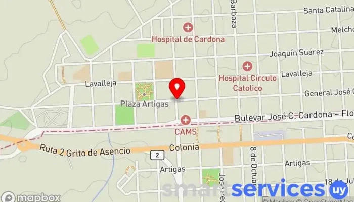 mapa de Servicom Ltda. Tienda de móviles en Cardona