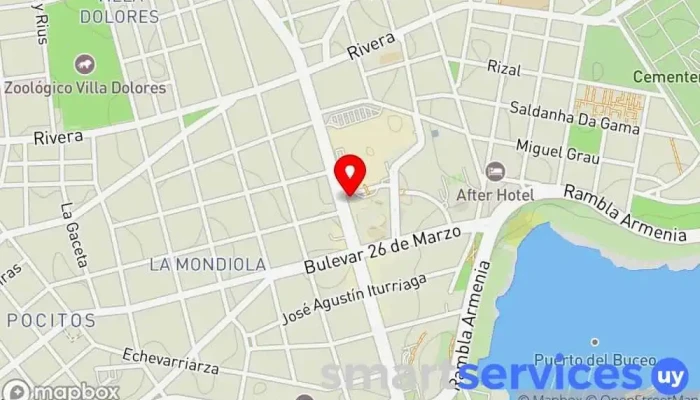 mapa de SGF Global Uruguay Agencia de colocación, Consultoría de recursos humanos, Encargado de contratación en Montevideo