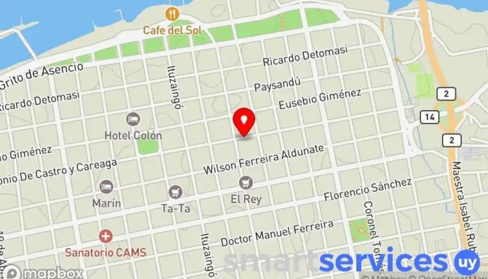 mapa de Soñora Neumaticos y Baterias Centro comercial en Mercedes