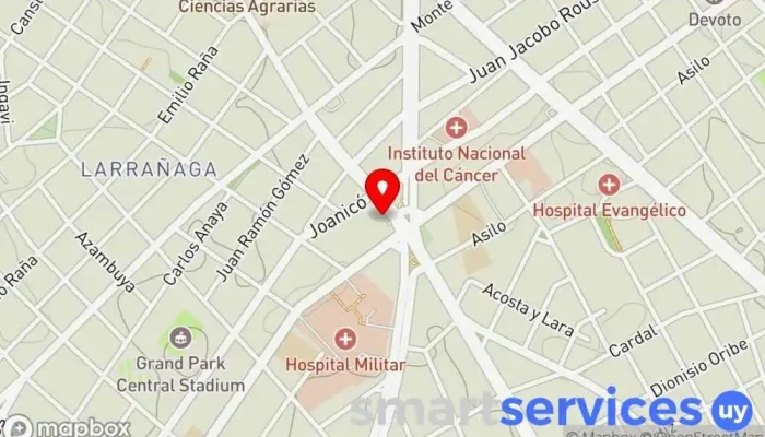 mapa de Súper almacén Rame Sub Agencia de Quiniela Tienda general en Montevideo