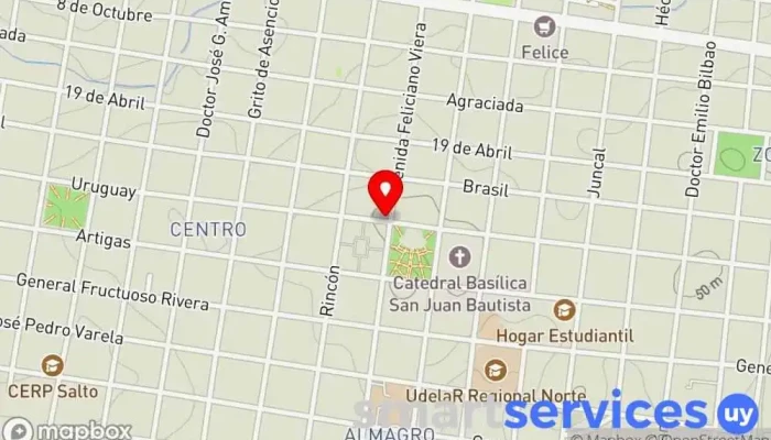 mapa de TAXI DEL CENTRO ACEPTAMOS TARJETAS Servicio de taxis en Salto