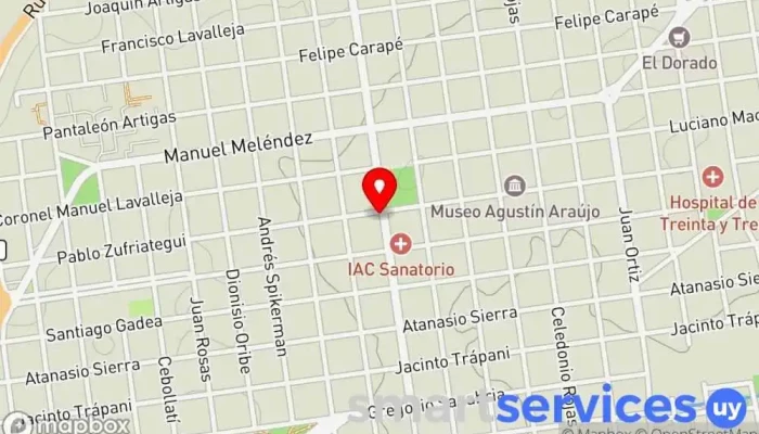 mapa de Taxi Frente Tiendas Montevideo Servicio de taxis en Treinta y Tres