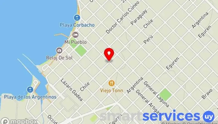 mapa de Taxi Perotti Agencia de viajes en Nueva Palmira