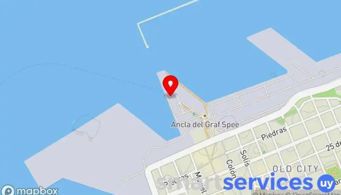 mapa de Terminal Buquebus Servicio de ferry en Montevideo