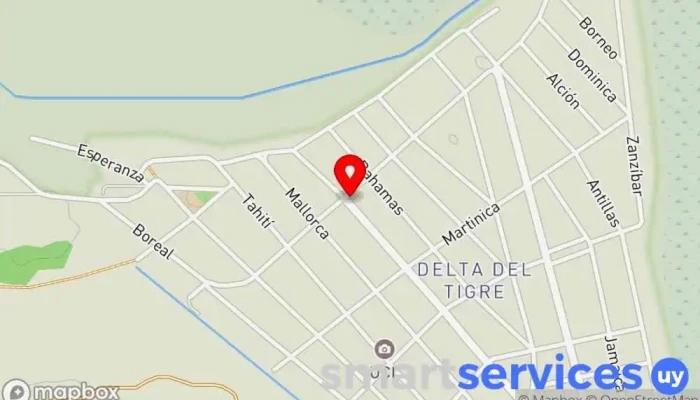 mapa de Terminal de Autobus Delta el Tigre Estación de autobuses en Ciudad del Plata