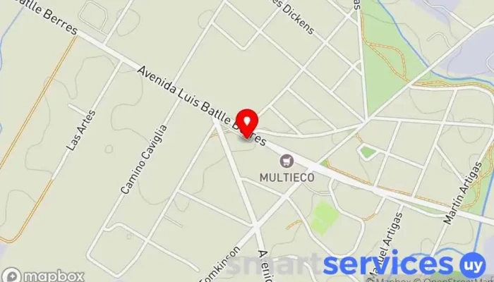 mapa de Terminal de Omnibus - Paso de la Arena Servicio de transporte en Montevideo