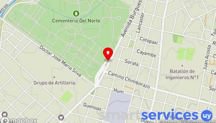 mapa de Terminal del Ctrio.Norte.Cutcsa Servicio de transporte en Montevideo