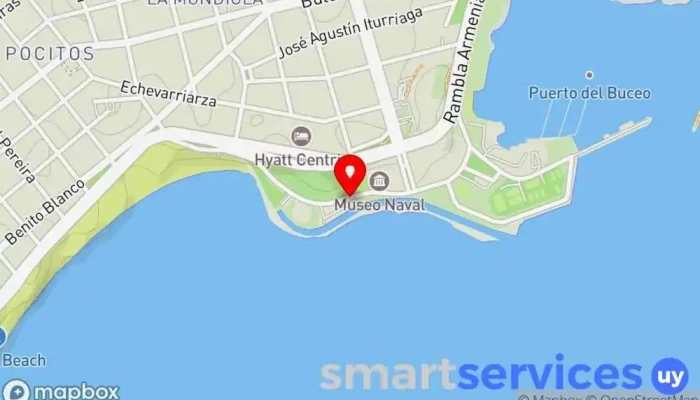 mapa de Terminal Kibón Estación de autobuses en Montevideo