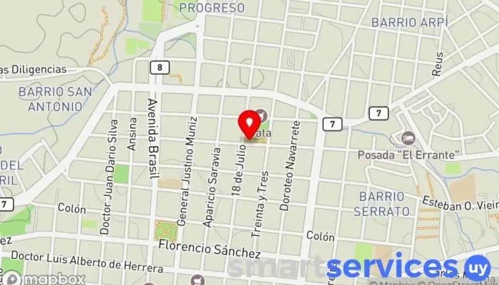 mapa de Terminal Oficinas de empresa en Melo