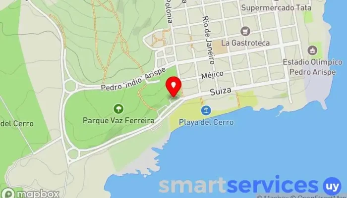 mapa de Terminal Playa del Cerro Aparcamiento en Montevideo