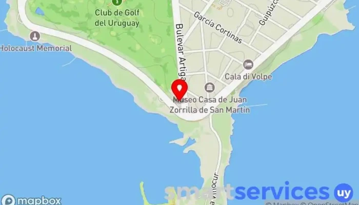 mapa de Terminal Punta Carretas Estación de autobuses en Montevideo